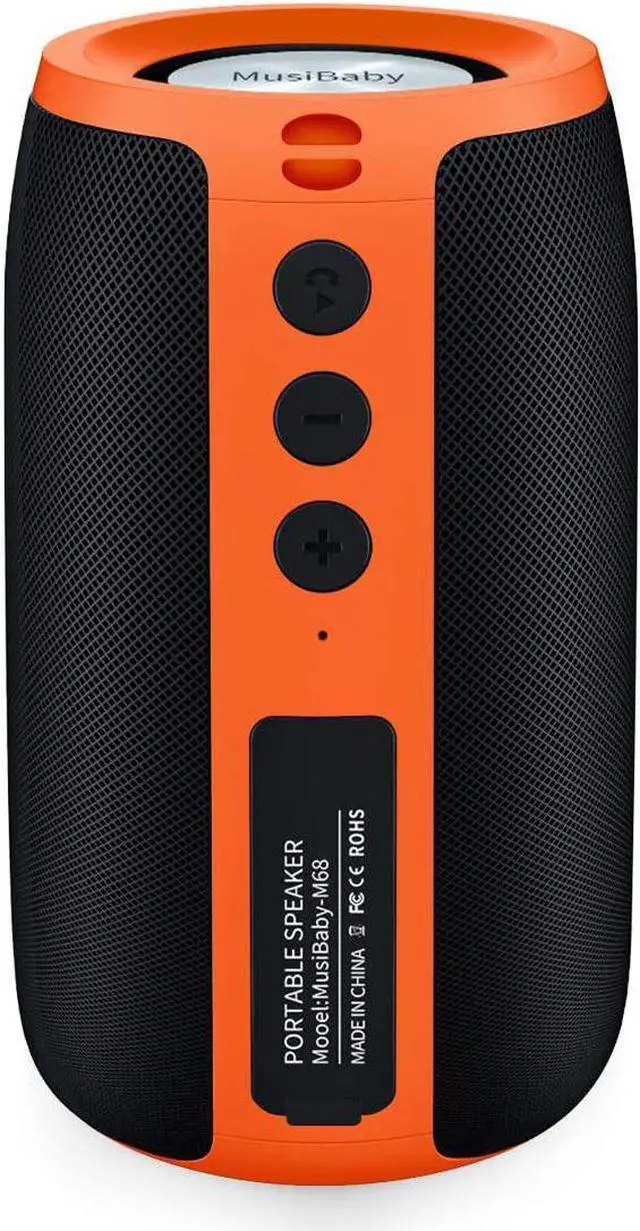 Main image of Bluetooth Speaker,MusiBaby Speakers Bluetooth Wireless Loud,Waterproof,Portable Speaker with Stereo,Booming Bass,Dual Pairing,Bluetooth 5.0,24H Play,Speaker for Home,Party,Outdoor,Gifts,Orange