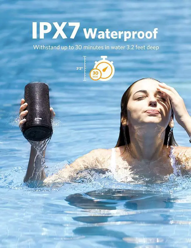 Alt view image 6 of 7 - EarFun® UBOOM Bluetooth Speaker, [24W Stereo Sound] Boom Bass, 360° Surround Sound, Sweatshield IPX7 Waterproof, Indoor & Outdoor Modes, Dual Pairing, 24Hrs, Portable Wireless Speaker for iPhone etc