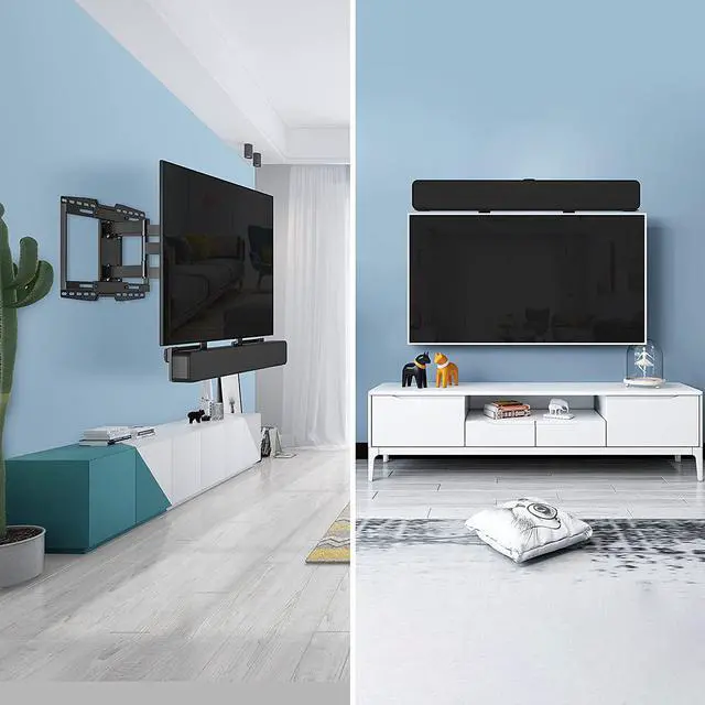 Alt view image 6 of 7 - USX MOUNT Soundbar Mount Sound Bar TV Mount for Mounting Above or Under TV, Sound Bar Mount Up to 13.2 lbs, Two Removable and Lockable Hooks for Back or Bottom Holes