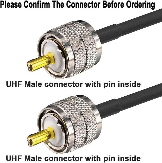 Alt view image 7 of 7 - RG58 Coaxial Cable 49.2ft, CB Coax Cable, UHF PL259 Male to Male Cable 50 Ohm Coax Low Loss for HF VHF CB Radio, Ham Radio, SWR Meter, Scanner, Antenna Analyzer