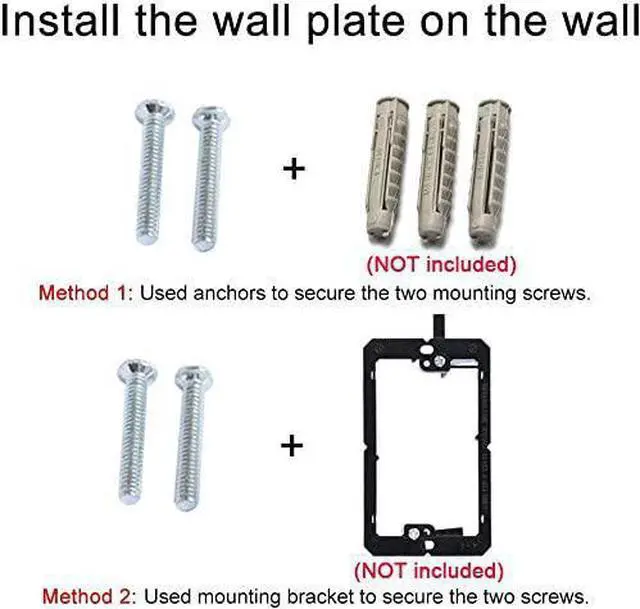 Alt view image 4 of 4 - HDMI Ethernet Wall Plate Black - 4K HDMI RJ45 CAT6 Cover Plate Female to Female Pass Through Faceplate