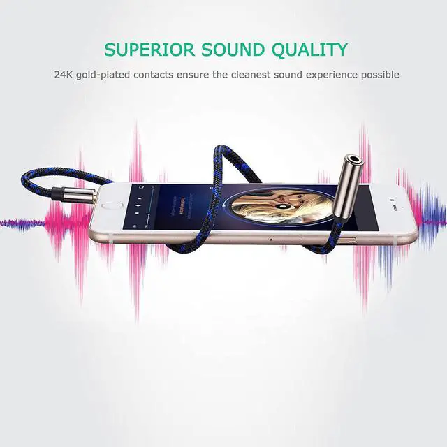 Alt view image 5 of 6 - 20 ft Headphone Extension Cable 3.5mm Male to Female Double Shielded Braided Long 1/8 TRS aux Cord Extender