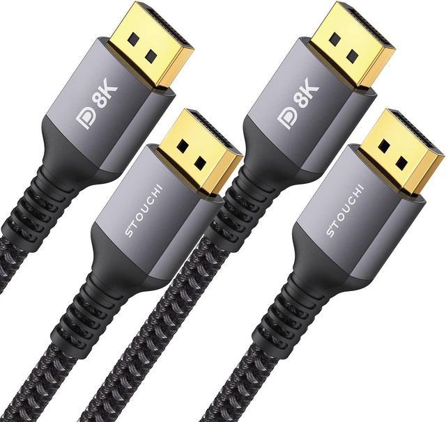 DisplayPort Cable 1.4, Stouchi 8K 6.6FT DP Cable 32.4Gbps 8K@60Hz HBR3  4K@60Hz/144Hz/120Hz 5K@60Hz 1080P@240Hz Support FreeSync G-Sync HDR10 Display  Port for Gaming Monitor Graphics Card : : Computers & Accessories