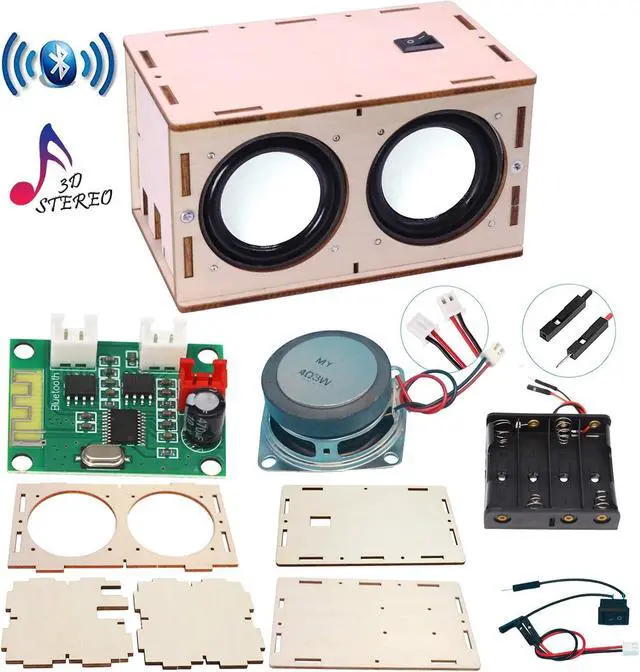 Main image of CYOEST DIY Bluetooth Speaker Box Kit Electronic Sound Amplifier - Build Your Own Portable Wood Case Bluetooth Speaker Sound - Science Experiment and STEM Learning for Kids, Teens and Adults