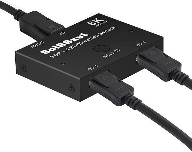 Main image of Displayport Switch Bi-Directional DP 1.4 Switcher, BolAAzuL 8K@30Hz 4K@120Hz 2K@144Hz DisplayPort 1.4 Switcher Converter 2X1 or 1X2 for Multiple Source and Displays