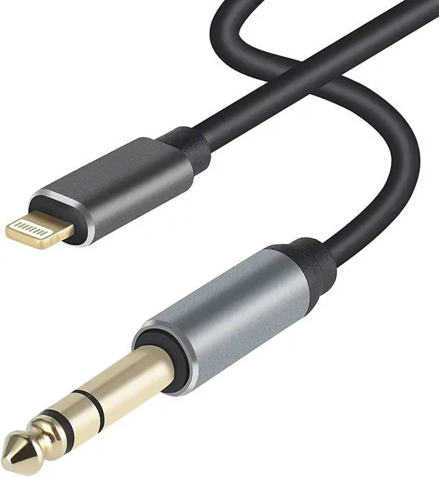 Main image of Lightning to 1/4 inch 6.35mm TRS Audio Stereo Cable for iPhone12/12 Pro/X/XS/XR/8/7/iPad/iPod, Amplifier, Speaker, Headphone, Mixer 10 FT
