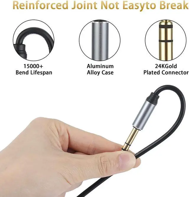 Alt view image 4 of 7 - Lightning to 1/4 inch 6.35mm TRS Audio Stereo Cable for iPhone12/12 Pro/X/XS/XR/8/7/iPad/iPod, Amplifier, Speaker, Headphone, Mixer 10 FT