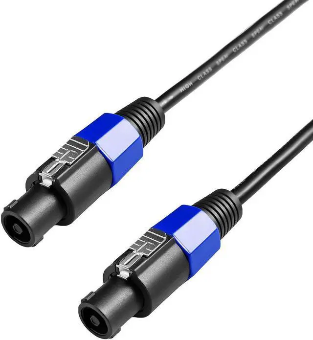 Alt view image 2 of 6 - 2Pcs 100 Feet Professional Speakon to Speakon Cables Wire Speaker Audio Amplifier Cord 7mm with Twist Lock