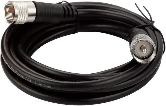 Main image of RG8x Coaxial Cable 12ft, CB Coax Cable, UHF PL259 Male to Male Low Loss CB Antenna Cables, 50 Ohm for HAM Radio, Antenna Analyzer, Dummy Load, SWR Meter