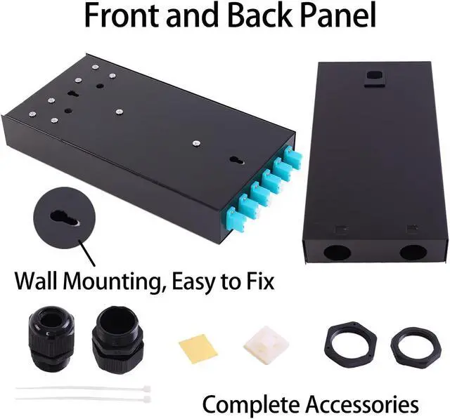 Alt view image 5 of 7 - VFLTOOL 6Port Multimode Fiber Enclosure with Spool - LC/LC OM3 Kit (Includes 1 Meter 12 Strand Pigtail and 6 Port Duplex LGX Panel)