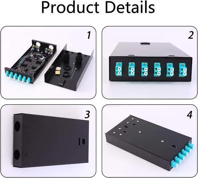 Alt view image 3 of 7 - VFLTOOL 6Port Multimode Fiber Enclosure with Spool - LC/LC OM3 Kit (Includes 1 Meter 12 Strand Pigtail and 6 Port Duplex LGX Panel)