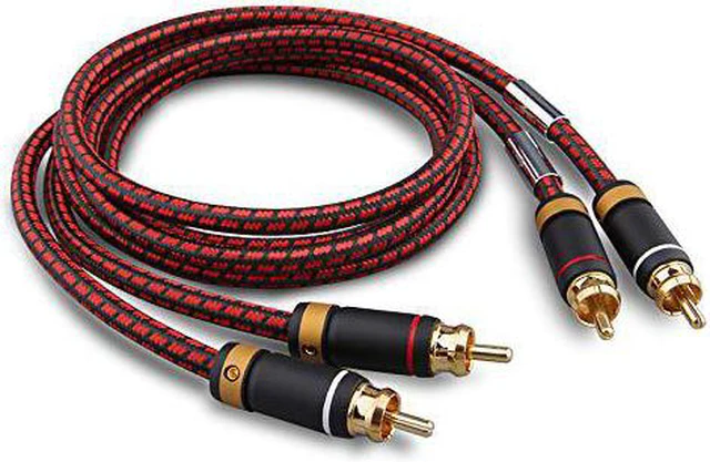 Alt view image 7 of 7 - Auidophile 2RCA Male to 2RCA Male Stereo Audio Cable,Gold Plated 4N Oxgen-Free Copper Core (2.5 Feet (0.75M))