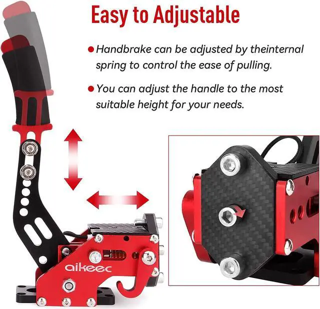 Alt view image 4 of 7 - aikeec 64 Bit USB Handbrake with Clamp for PC Windows Sim Racing Games G25 G27 G29 T500 FANATECOSW Dirt Rally with Handle Grip