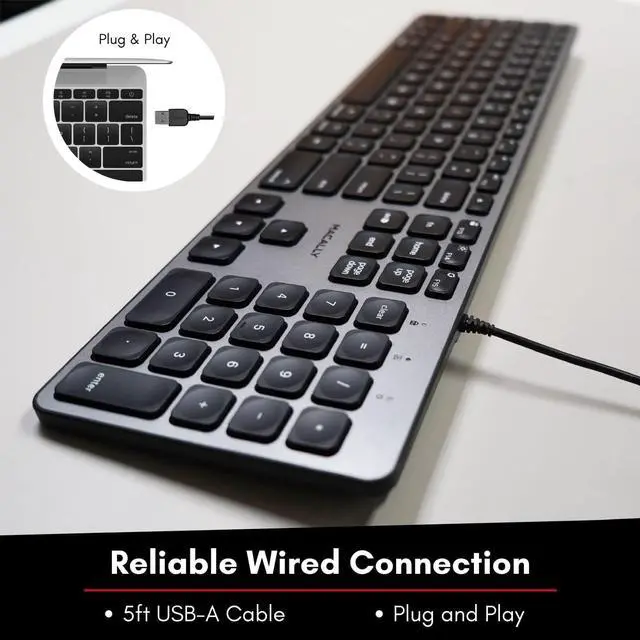 Alt view image 3 of 7 - Macally Backlit Keyboard and Mouse Combo, Enhance Your Workflow