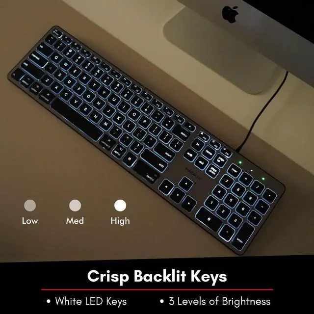Alt view image 4 of 7 - Macally Backlit Keyboard and Mouse Combo, Enhance Your Workflow