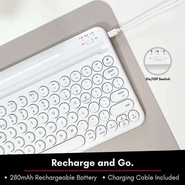 Alt view image 4 of 7 - Macally Compact Bluetooth Keyboard and a 1080P Webcam, Get Ready to Work from Home