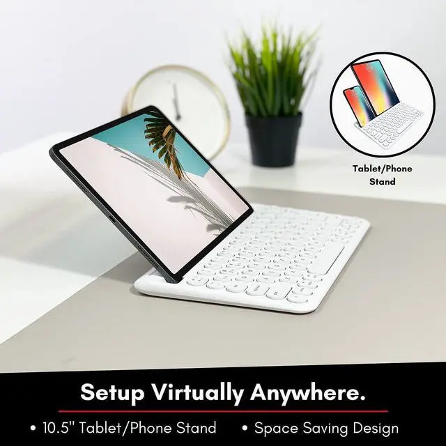 Alt view image 2 of 7 - Macally Compact Bluetooth Keyboard and a 1080P Webcam, Get Ready to Work from Home