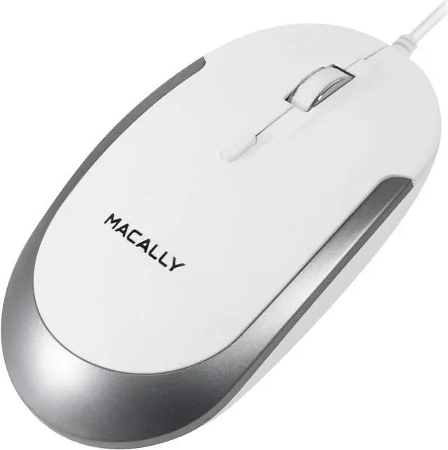 Alt view image 6 of 7 - Macally Slim Wired Keyboard and a Silent Wired Mouse, Classic Apple Essentials