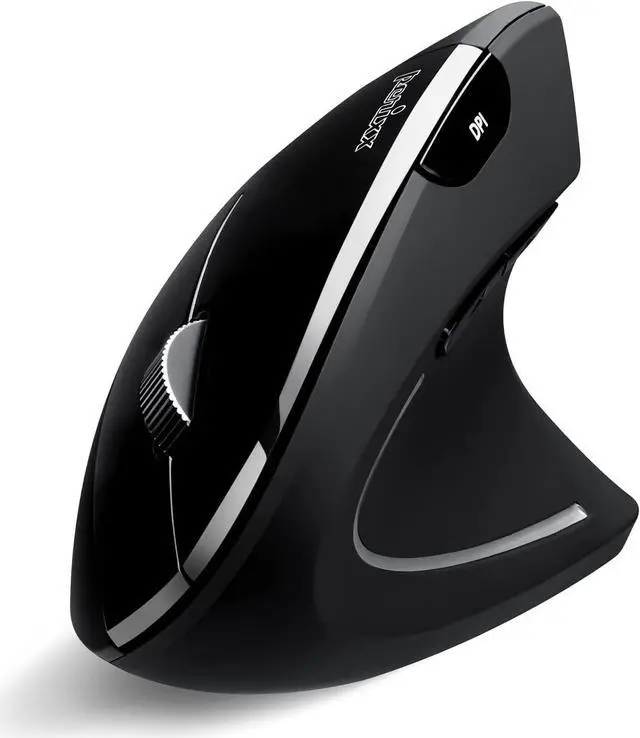 Main image of Perixx PERIMICE-813B Bluetooth Vertical Mouse - Wireless 3-in-1 Multi-Device Technology - Travelling Carry Bag - Black - Right-Handed Design