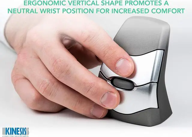 Alt view image 2 of 7 - KINESIS DXT2 Ergonomic Vertical Mouse (RF Wireless)