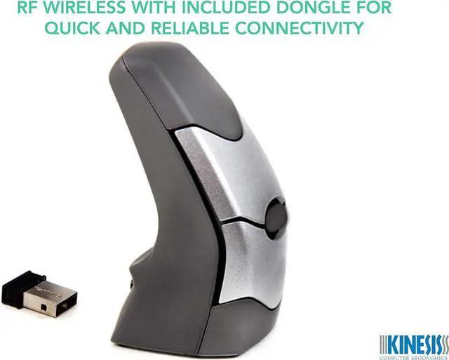 Alt view image 7 of 7 - KINESIS DXT2 Ergonomic Vertical Mouse (RF Wireless)