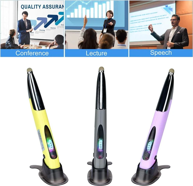 Alt view image 2 of 7 - lychee Rechargeable Pocket Pen Mouse, Left/Right-Handed Wireless Optical Ergonomic Mouse with Stylus Function RGB Backlit Type-C & Micro USB Adapter for PC Laptop Notebook Mac (Grey)