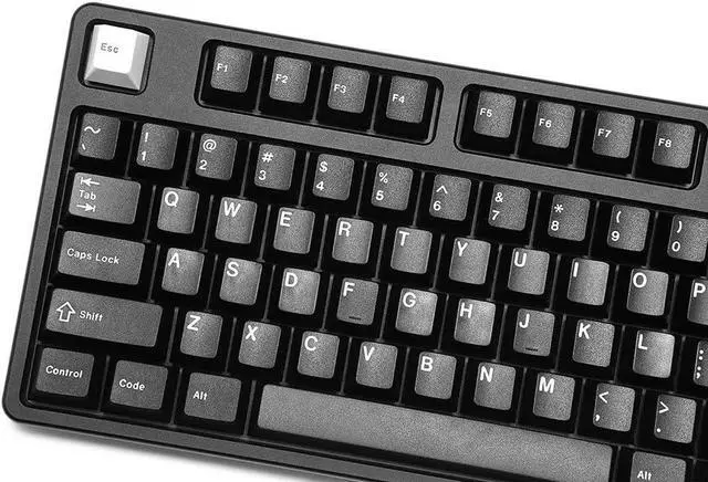 Alt view image 2 of 7 - DROP GMK White-On-Black Custom Mechanical Keyboard Keycap Set - 146-keys, Doubleshot ABS Bow, Cherry Profile, for 60%, TKL, 1800 Layouts, etc.,