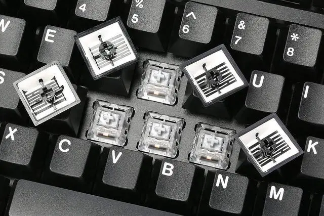 Alt view image 3 of 7 - DROP GMK White-On-Black Custom Mechanical Keyboard Keycap Set - 146-keys, Doubleshot ABS Bow, Cherry Profile, for 60%, TKL, 1800 Layouts, etc.,