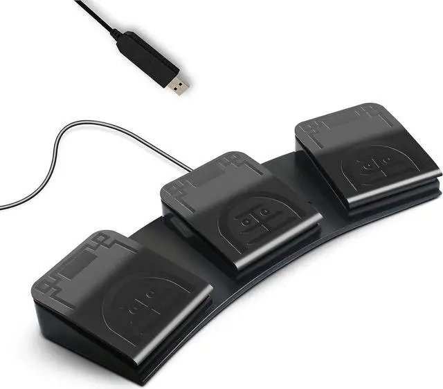 Main image of Foot Pedal PC USB Triple Foot Switch Programmable Computer Keyboard Shortcut Key Customized Combination Key One Key Move for Video Game Office Equiment Control HID (Mechanical Switch)