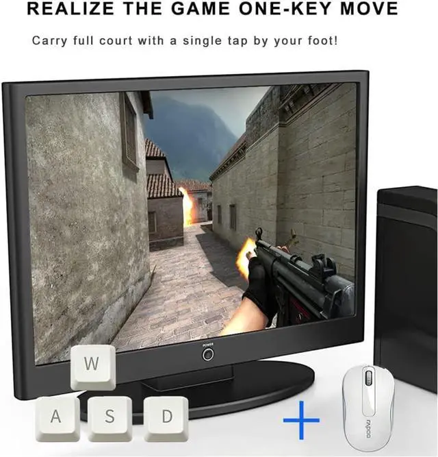 Alt view image 4 of 7 - Foot Pedal PC USB Triple Foot Switch Programmable Computer Keyboard Shortcut Key Customized Combination Key One Key Move for Video Game Office Equiment Control HID (Mechanical Switch)