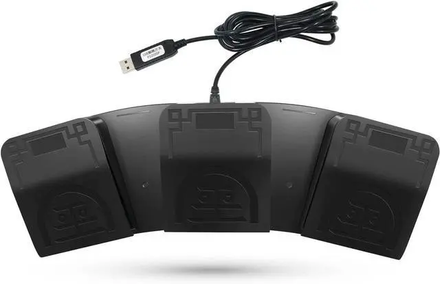 Alt view image 7 of 7 - Foot Pedal PC USB Triple Foot Switch Programmable Computer Keyboard Shortcut Key Customized Combination Key One Key Move for Video Game Office Equiment Control HID (Mechanical Switch)