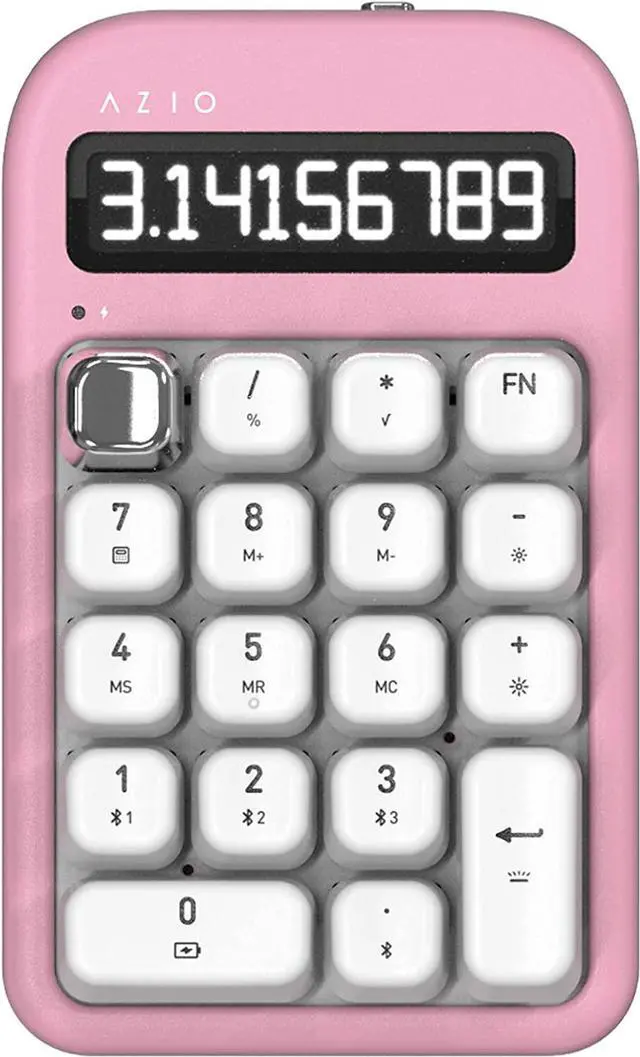 Alt view image 7 of 13 - AZIO IN408 IZO Number Pad Red Switches in Pink Blossom