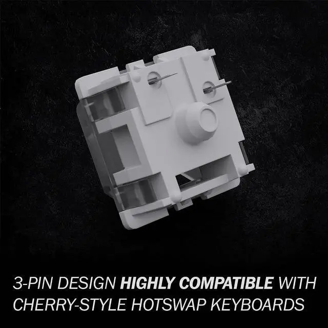 Alt view image 6 of 7 - Gateron KS-9 RGB Mechanical MX Type Key Switch - Clear top (65 Pcs, Black)