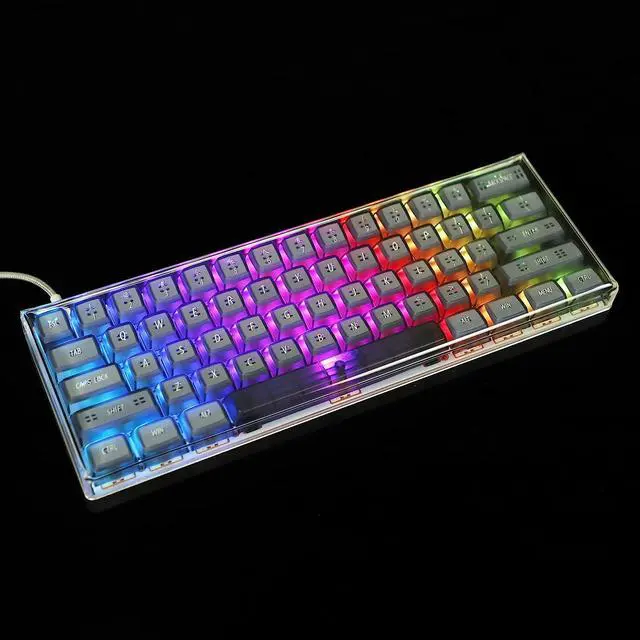 Alt view image 7 of 7 - YMDK Mechanical Keyboard Dust Cover Keycap Lid Acrylic for 60% 61 64 Mechanical Keyboard