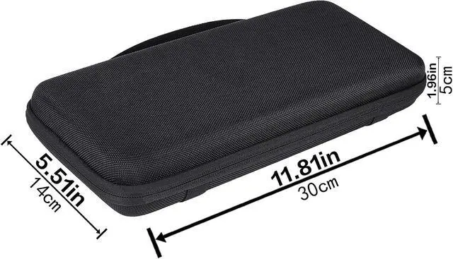 Alt view image 5 of 7 - co2CREA Hard Travel Case for Razer Huntsman Mini Gaming Keyboard, Black | Portable Storage, Space For Keyboard And Accessories, Organized Interior, Secure Zipper