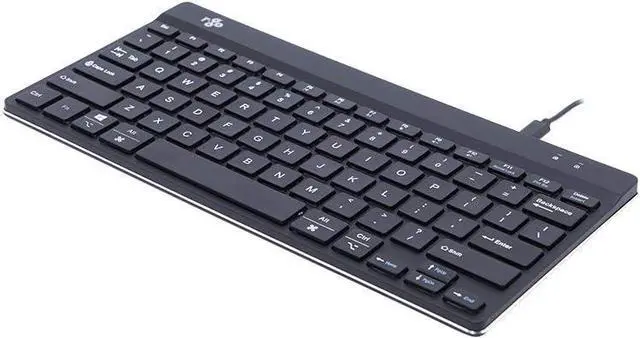 Alt view image 4 of 7 - R-Go Compact Keyboard, with Break Software, Ergonomic Flat Design, Anti-RSI, USB-C/A Wired, Compatible with Windows/Mac OS, QWERTY (US), Multi-Media Keys, Black