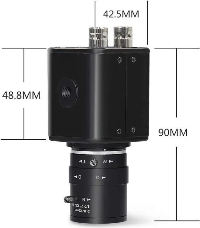 Alt view image 2 of 5 - MOKOSE Mini SDI Camera, HD-SDI 2 MP 1080P HD Digital CCTV Security Camera, 1/2.8 High Sensitivity Sensor CMOS with 2.8-12mm Manual Varifocal HD Lens