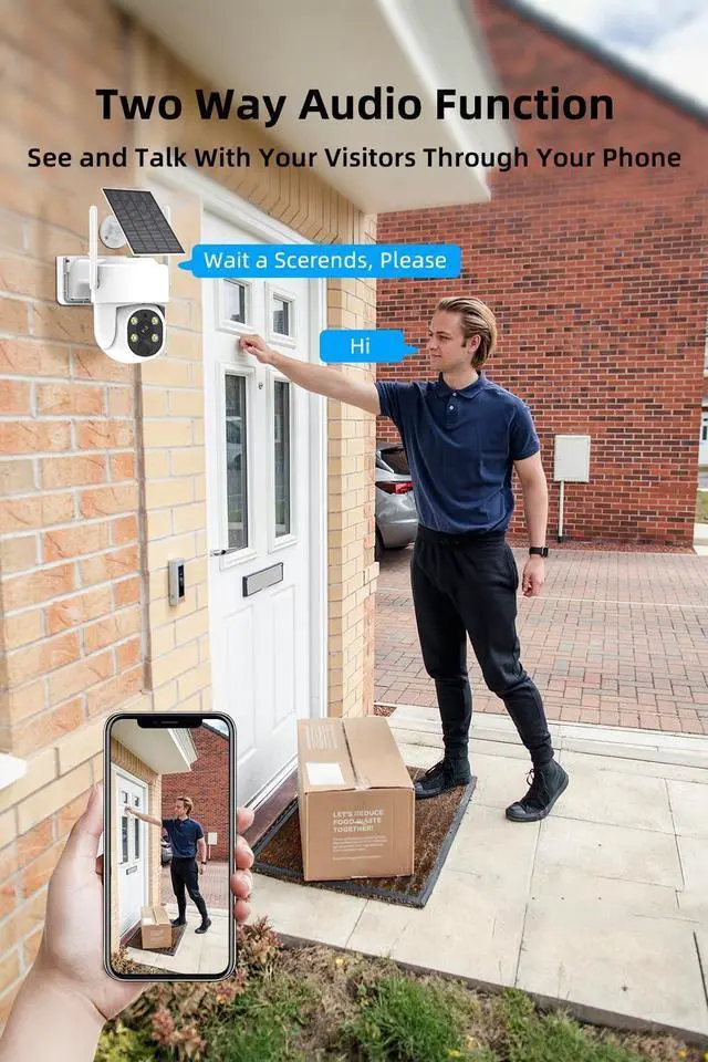 Alt view image 5 of 7 - Gadpiparty PTZ Security Cameras Wireless Outdoor Solar Powered, Pan Tilt 360 View 10 CH Ultra 2K Home Security Camera System with 10 Cameras Human Detection Two Way Audio Color Night Vision 64G Stora