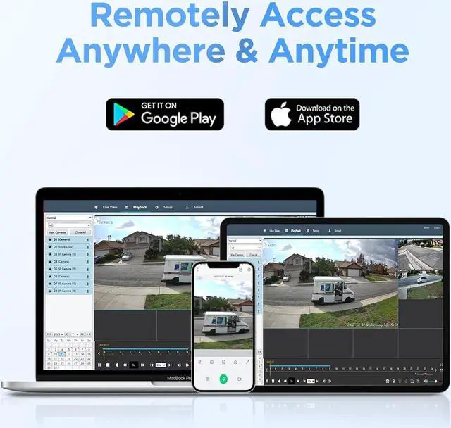 Alt view image 3 of 7 - Gadpiparty 8CH 4K PoE Security Camera Systems, 4K/8MP 8-Channel NVR w/ 2TB HDD, 4PCS Wired 8MP 2.8mm Smart Human Detection Outdoor Dome IP Cameras for Home Business 24/7 Audio Recording