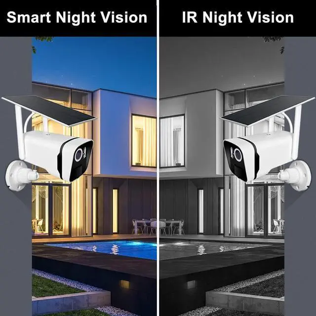 Alt view image 6 of 6 - Gadpiparty Solar Security Cameras Wireless Outdoor, 2K 4MP Solar Battery Powered Security Camera WiFi Security IP Camera with PIR Motion Detection, 2-Way Audio, Full Color Night Vision, with Solar Pa