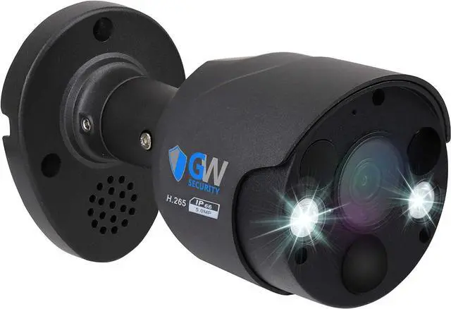 Alt view image 2 of 7 - Gadpiparty GW Security 2-Way Audio Floodlight 5.0 Megapixel PoE Security Camera System, 8 Channel 4K NVR with 4 x 5MP Full-time Color Night Vision IP Camera, Thermal PIR Heat & Motion Sensing, Two Wa