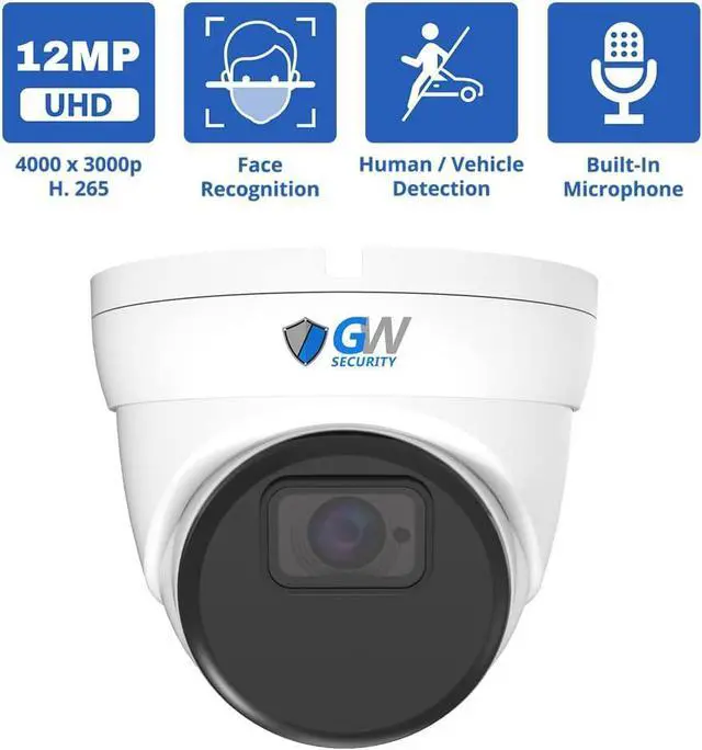Alt view image 2 of 7 - Gadpiparty GW Security 8 Channel NVR UltraHD 12MP 4K @30FPS Face/Human/Vehicle Detection PoE Security Camera System with 4 x 12MP IP Microphone Smart AI Dome Cameras, Color Night Vision, Outdoor/Indo