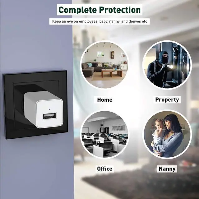 Alt view image 4 of 7 - Spy Camera Charger  1080p HD USB Camera  Easy to Install  Spy Camera Wireless Hidden  Sensitive Motion Detector  Secret Design  No WiFi Nanny Camera  Loop Recording and 24/7 Recording