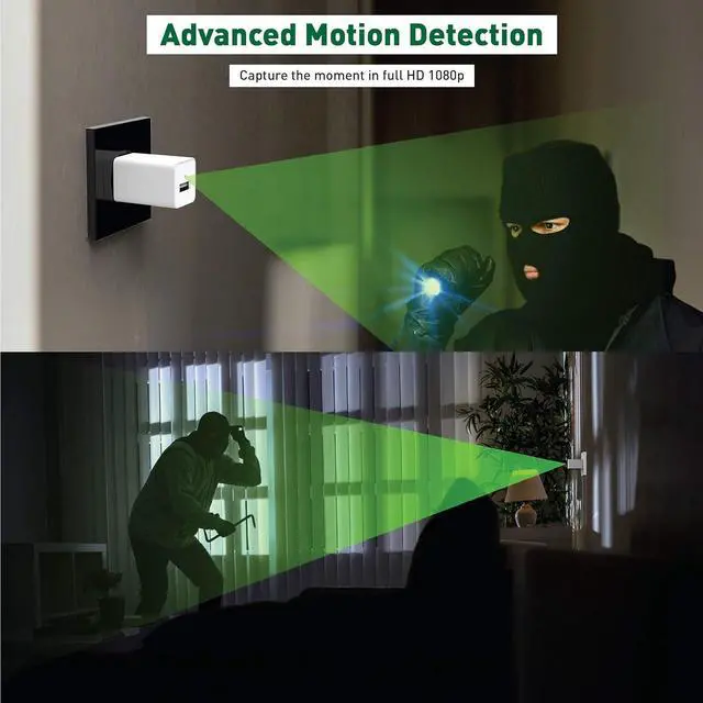 Alt view image 5 of 7 - Spy Camera Charger  1080p HD USB Camera  Easy to Install  Spy Camera Wireless Hidden  Sensitive Motion Detector  Secret Design  No WiFi Nanny Camera  Loop Recording and 24/7 Recording