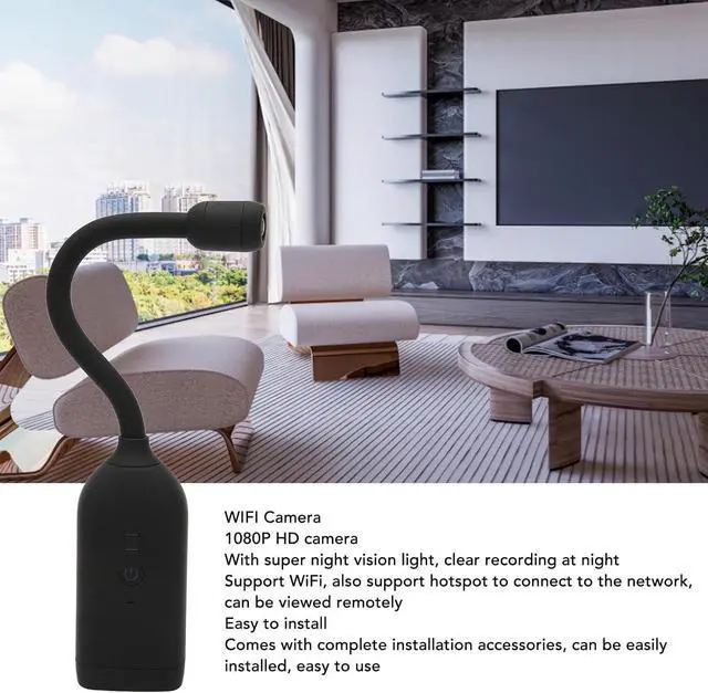 Alt view image 2 of 7 - Mini WiFi Camera Hidden Camera, 1080P HD 360° Panoramic Two Way Security Camera, Remote Viewing, Live Alarm Push, Night Vision
