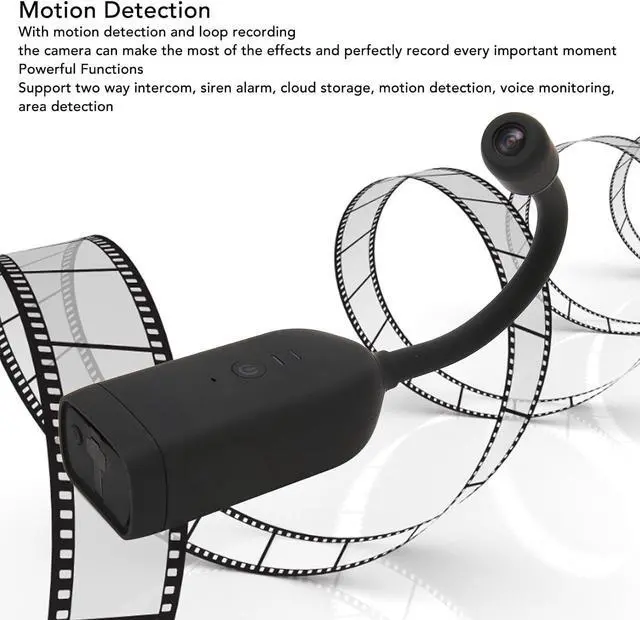 Alt view image 4 of 7 - Mini WiFi Camera Hidden Camera, 1080P HD 360° Panoramic Two Way Security Camera, Remote Viewing, Live Alarm Push, Night Vision