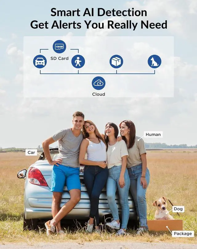 Alt view image 5 of 7 - FOSCAM 3K 5MP Security Cameras Wireless Outdoor, 5GHz&2.4GHz WiFi Surveillance Camera for Home Security Outside, 120° FoV, AI Human/Vehicle Detection, 66FT Color Night Vision, 120dB Siren, IP66