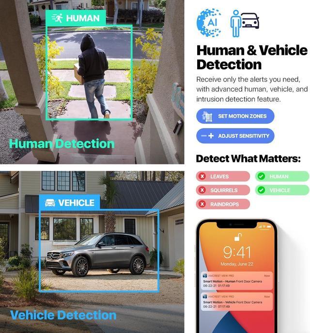 Alt view image 4 of 7 - Amcrest 4MP Outdoor PTZ POE + AI IP Camera Pan Tilt Zoom (Optical 25x Motorized) Security Speed Dome, Human and Vehicle Detection, IVS, Face Detection, Auto Tracking, POE+ (802.3at) IP4M-1068EW-AI