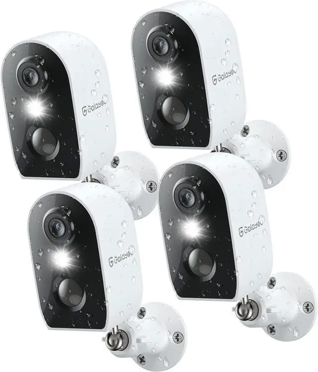 Main image of GALAYOU Cameras for Home Security Outside-2K Battery Powered WiFi Surveillance Indoor/Outdoor, Security Cameras with Motion Siren, Color Night Vision Waterproof, Cloud/SD Storage 2.4Ghz WiFi
