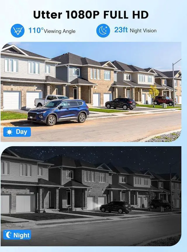 Alt view image 3 of 7 - Wireless Security Camera - Outdoor WiFi Security Cameras w/Color Night Vision, AI/PIR Detection, 2-Way Talk, Cloud/SD, Weatherproof, Solar Powered Outdoor Cameras for Home Security Outside